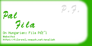 pal fila business card